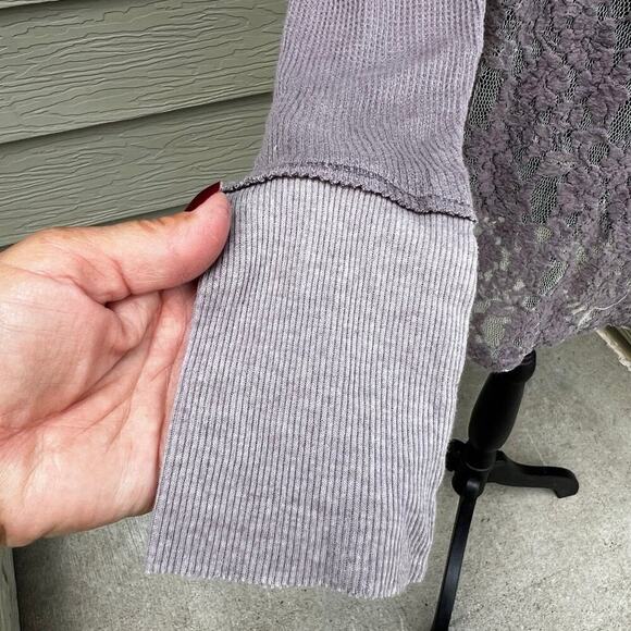 Dylan women’s size XL textured thermal long sleeve top, lace back - Picture 6 of 10